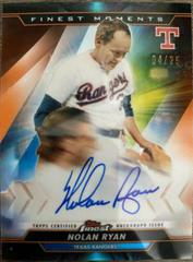 Nolan Ryan [Orange Refractor] Baseball Cards 2020 Topps Finest Moments Autographs Prices