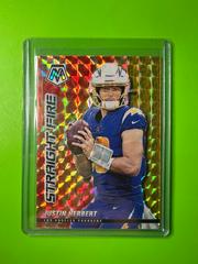 Justin Herbert [Gold] Football Cards 2021 Panini Mosaic Straight Fire Prices