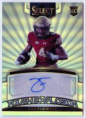 Zay Flowers [Silver] #YS-ZFL Football Cards 2023 Panini Select Draft Picks Youth Explosion Signatures Prices