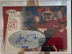 Quincy Carter [Red] #A10 Football Cards 2001 Sage Autographs Prices