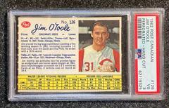 Jim O'Toole [Perforated Hand Cut] #126 Baseball Cards 1962 Post Canadian Prices
