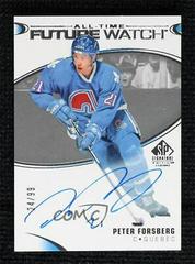 Peter Forsberg [Autograph] Hockey Cards 2020 SP Signature Edition Legends Prices
