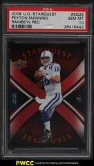 Peyton Manning [Rainbow Red] Football Cards 2008 Upper Deck Starquest Prices