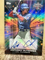 Anthony Gutierrez [Orange] Baseball Cards 2023 Topps Pro Debut Future Cornerstones Autographs Prices
