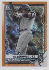 Julio Rodriguez [Orange Shimmer Refractor] #BCP-231 Baseball Cards 2021 Bowman Chrome Prospects Prices