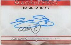 Joe Sakic [Red] Hockey Cards 2021 Upper Deck Ovation UD Glass Magnifying Marks Autographs Prices