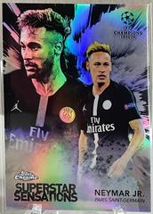 Neymar Jr. [Orange Refractor] Soccer Cards 2018 Topps Chrome UEFA Champions League Superstar Sensations Prices