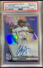 CJ Abrams [Blue Refractor] Baseball Cards 2019 Bowman's Best of 2019 Autographs Prices