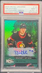 Tim Stutzle [Autograph Green] #140 Hockey Cards 2020 Skybox Metal Universe Prices
