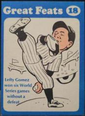 Lefty Gomez [Blue Border] #18 Baseball Cards 1972 Laughlin Great Feats Prices