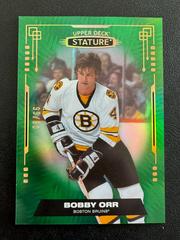 Bobby Orr [Photo Variant Green] #100 Hockey Cards 2021 Upper Deck Stature Prices