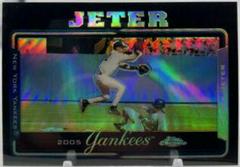 Derek Jeter [Black Refractor] #440 Baseball Cards 2005 Topps Chrome Prices