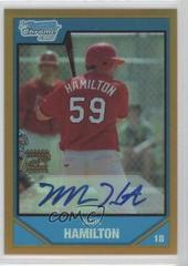 Mark Hamilton [Gold Refractor Autograph] Baseball Cards 2007 Bowman Chrome Prospects Prices