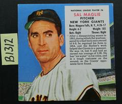 Sal Maglie #6 Baseball Cards 1955 Red Man Tobacco Prices