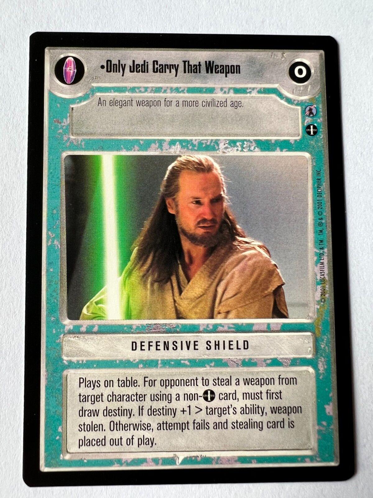 Only Jedi Carry That Weapon Prices Star Wars CCG Reflections III Star Wars Cards