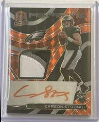 Carson Strong [Orange] Football Cards 2022 Panini Spectra Aspiring Patch Autographs Prices