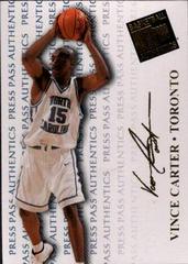 Vince Carter Basketball Cards 1998 Press Pass Authentics Prices