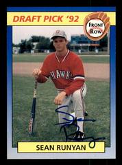 Sean Runyan #41 Baseball Cards 1992 Front Row Draft Picks Prices