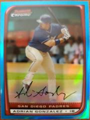 Adrian Gonzalez [Red Refractor] #18 Baseball Cards 2008 Bowman Chrome Prices