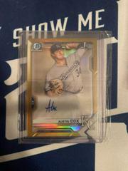 Austin Cox [Gold Refractor] Baseball Cards 2021 Bowman Chrome Prospect Autographs Prices