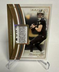 Drew Brees [Gold] #10 Football Cards 2023 Panini Immaculate Remarkable Memorabilia Prices