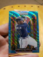 Ronald Acuna Jr. [Blue Wave Prizm] #SG-4 Baseball Cards 2021 Panini Prizm Stained Glass Prices