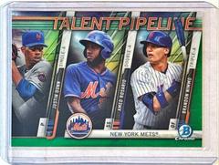 Justin Dunn, Amed Rosario, Brandon Nimmo [Green Refractor] #TP-NYM Baseball Cards 2017 Bowman Talent Pipeline Prices