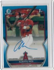 Alberto Rios [Blue] #CDA-AR Baseball Cards 2023 Bowman Draft Chrome Prospect Autographs Prices