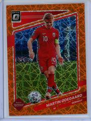 Martin Odegaard [Optic Orange Velocity] Soccer Cards 2021 Panini Donruss Road to Qatar Prices