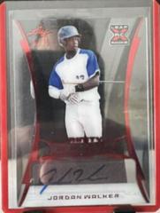 Jordan Walker [Red] #CA-JW1 Baseball Cards 2020 Leaf Trinity Clear Autographs Prices
