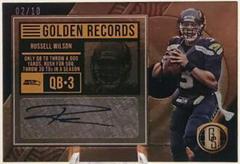 Russell Wilson Football Cards 2022 Panini Gold Standard Golden Records Signatures Prices