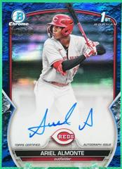Ariel Almonte [Blue Lunar Crater] #CPA-AA Baseball Cards 2023 Bowman Chrome Prospect Autographs Prices