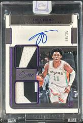 Joshua Primo [Purple] #RA-JPM Basketball Cards 2021 Panini One and One Rookie Autographs Prices