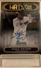 Kahlil Watson [Black Atomic] #PA-KW Baseball Cards 2022 Bowman Sterling Prospect Autographs Prices