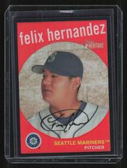 Felix Hernandez [Black Border Refractor] #C8 Baseball Cards 2008 Topps Heritage Chrome Prices