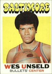 Wes Unseld #95 Basketball Cards 1971 Topps Prices