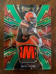 Nick Chubb [Green Prizm] Football Cards 2020 Panini Select Swatches Prices