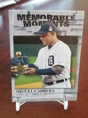 Miguel Cabrera Baseball Cards 2017 Topps Memorable Moments Prices