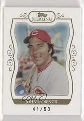 Johnny Bench [Framed White] Baseball Cards 2008 Topps Sterling Prices