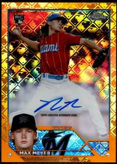 Max Meyer [Orange] #RCA-MM Baseball Cards 2023 Topps Chrome Logofractor Autograph Prices