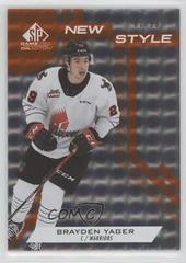 Brayden Yager [Orange Foilboard] #NS-BY Hockey Cards 2021 SP Game Used CHL New Style Prices