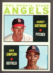 Angels Rookies [Gatewood, Simpson] Baseball Cards 1964 Topps Prices