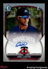 Ariel Castro [Refractor] Baseball Cards 2023 Bowman Chrome Prospect Autographs Prices