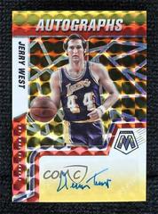 Jerry West [Choice Red Yellow] Basketball Cards 2021 Panini Mosaic Autographs Prices