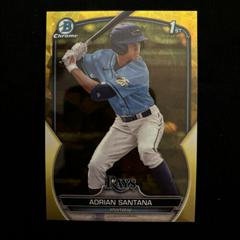 Adrian Santana [Yellow Sapphire] #BDC-130 Baseball Cards 2023 Bowman Draft Chrome Sapphire Prices