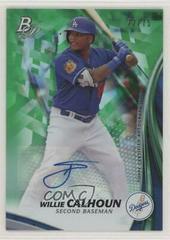 Willie Calhoun [Green] Baseball Cards 2017 Bowman Platinum Top Prospects Autographs Prices