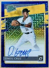 Oneil Cruz [Blue Mojo] Baseball Cards 2020 Panini Donruss Optic Rated Prospects Signatures Prices