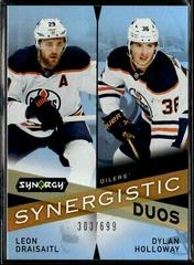 Leon Draisaitl, Dylan Holloway Hockey Cards 2022 Upper Deck Synergy Synergistic Duos Star Rookie Prices