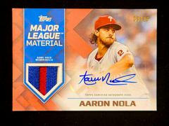 Aaron Nola [Red] Baseball Cards 2022 Topps Major League Material Autographs Prices