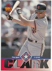 Will Clark Baseball Cards 1994 Donruss Triple Play Prices